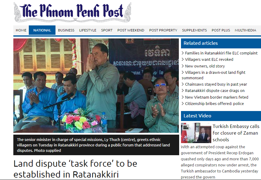 Land dispute ‘task force to be established in Ratanakkiri