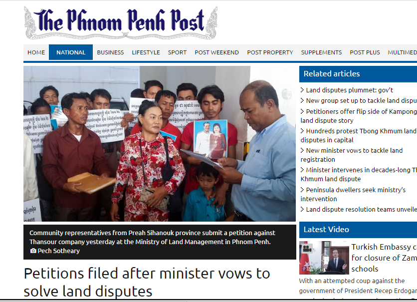 Petitions filed after minister vows to solve land disputes