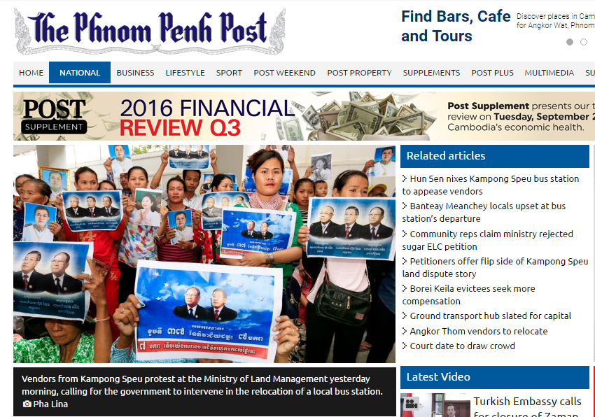 Kampong Speu vendors protest bus station move