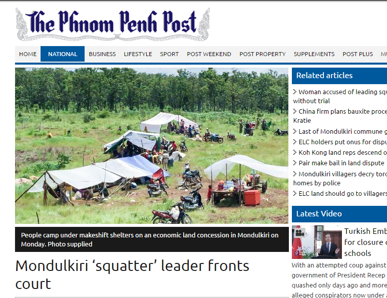 Mondulkiri ‘squatter leader fronts court