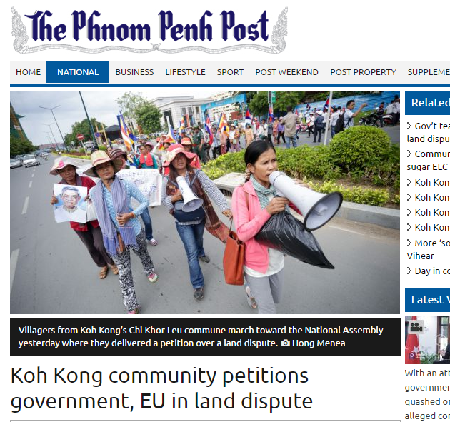 Koh Kong community petitions government, EU in land dispute