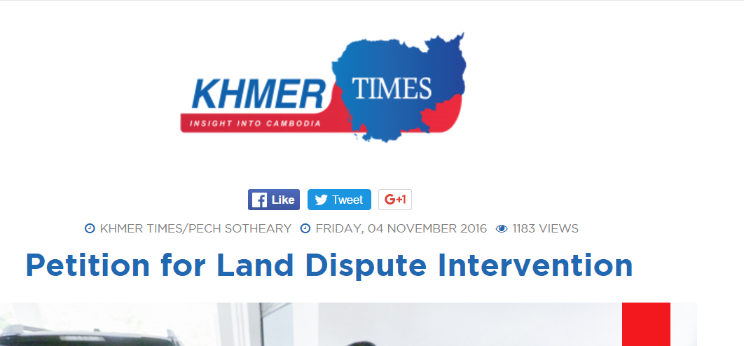 Petition for Land Dispute Intervention