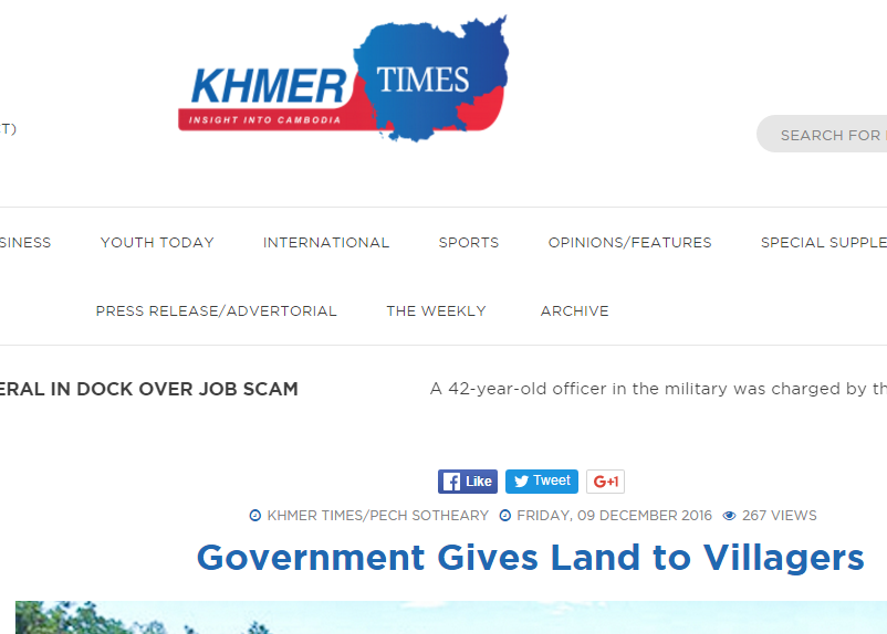 Government Gives Land to Villagers