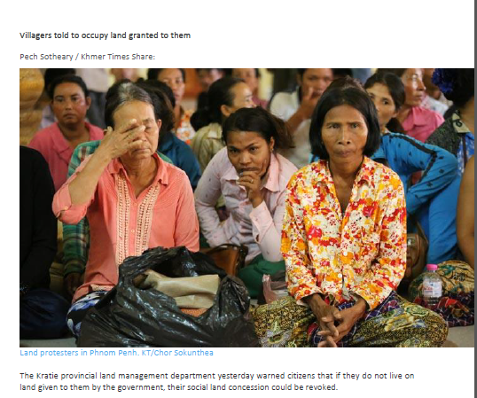 Villagers told to occupy land granted to them