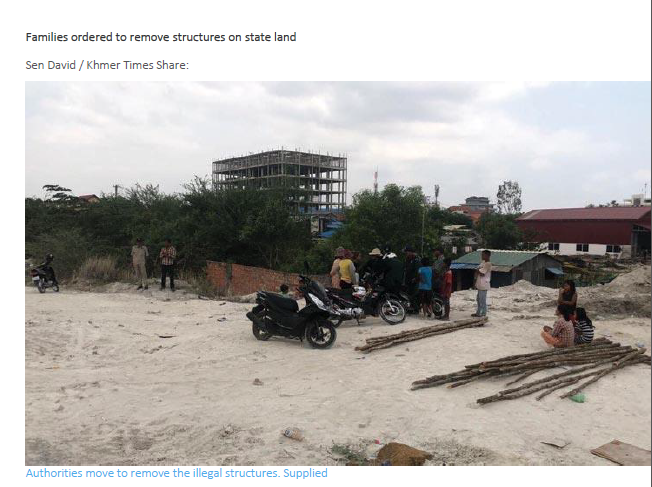 Families ordered to remove structures on state land