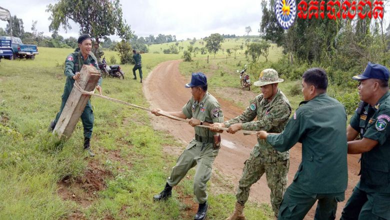 Boundary poles removed in Mondulkiri